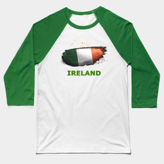 FLAG OF IRELAND Baseball T-Shirt by xposedbydesign